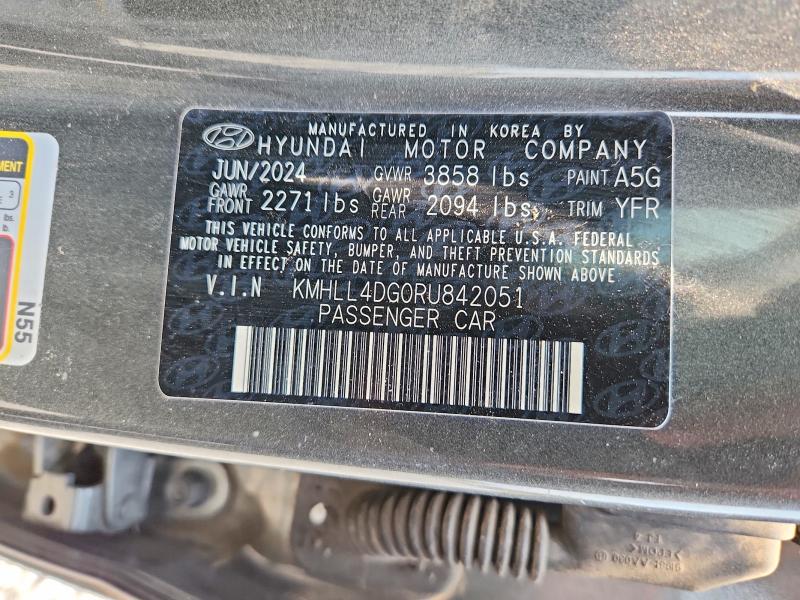 Продаж на аукціоні авто 2024 Hyundai Elantra, vin: KMHLL4DG0RU842051, номер лоту: 58646396