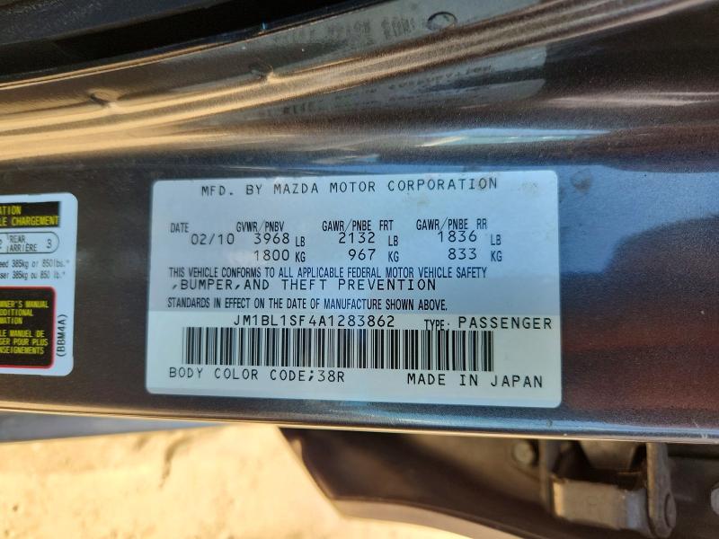 Aukcja sprzedaży 2010 Mazda 3, vin: JM1BL1SF4A1283862, numer aukcji: 57733766
