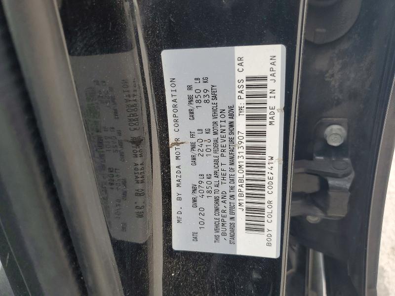 2021 Mazda 3 მანქანა იყიდება აუქციონზე, vin: JM1BPABL0M1313907, აუქციონის ნომერი: 55798416