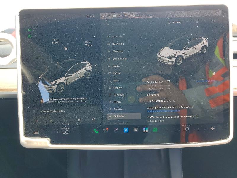 Продажа на аукционе авто 2021 Tesla Model 3, vin: 5YJ3E1EB5MF862457, номер лота: 56103946