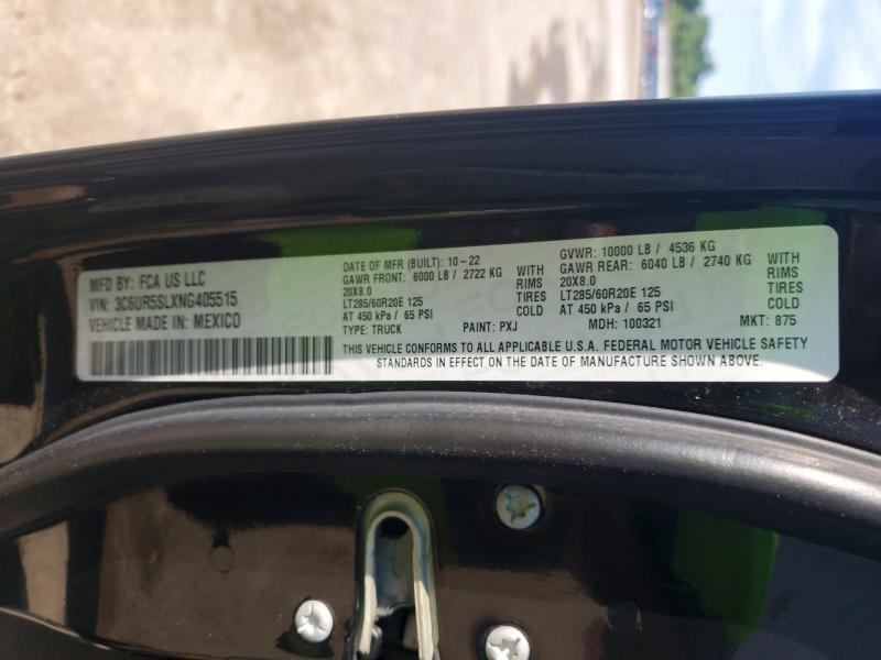 Продажа на аукционе авто 2022 Ram 2500, vin: 3C6UR5SLXNG405515, номер лота: 58107426