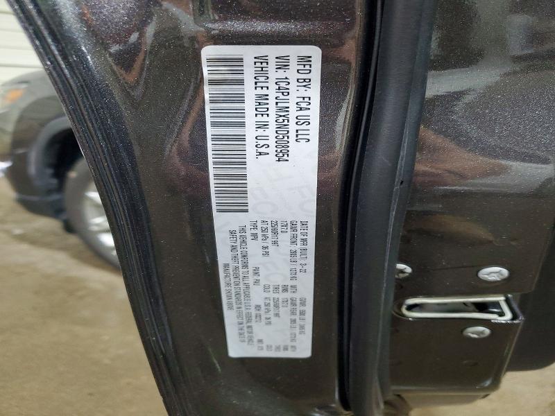 56141766 :رقم المزاد ، 1C4PJLMX5ND508954 vin ، 2022 Jeep Cherokee مزاد بيع