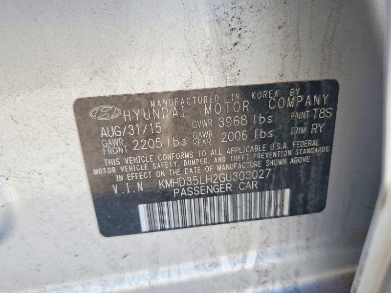 Aukcja sprzedaży 2016 Hyundai Elantra Gt, vin: KMHD35LH2GU303027, numer aukcji: 55323836