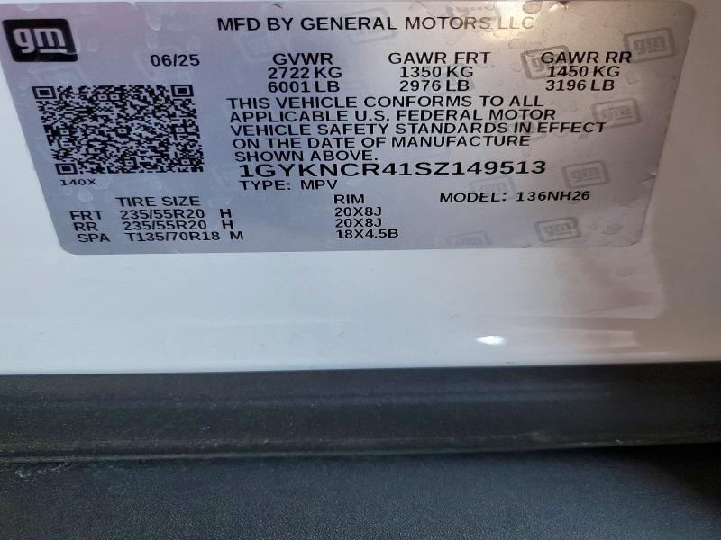 Продаж на аукціоні авто 2025 Cadillac Xt5, vin: 1GYKNCR41SZ149513, номер лоту: 57019486