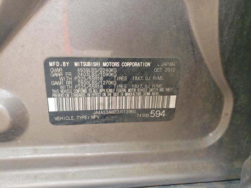 Продаж на аукціоні авто 2013 Mitsubishi Outlander, vin: JA4AS3AW2DU013960, номер лоту: 56441146