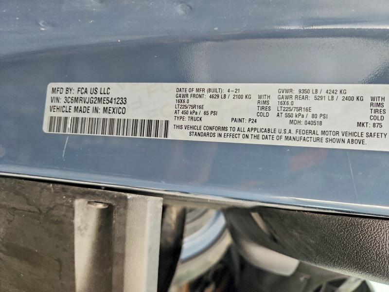 Aukcja sprzedaży 2021 Ram Promaster 3500, vin: 3C6MRVJG2ME541233, numer aukcji: 49577186