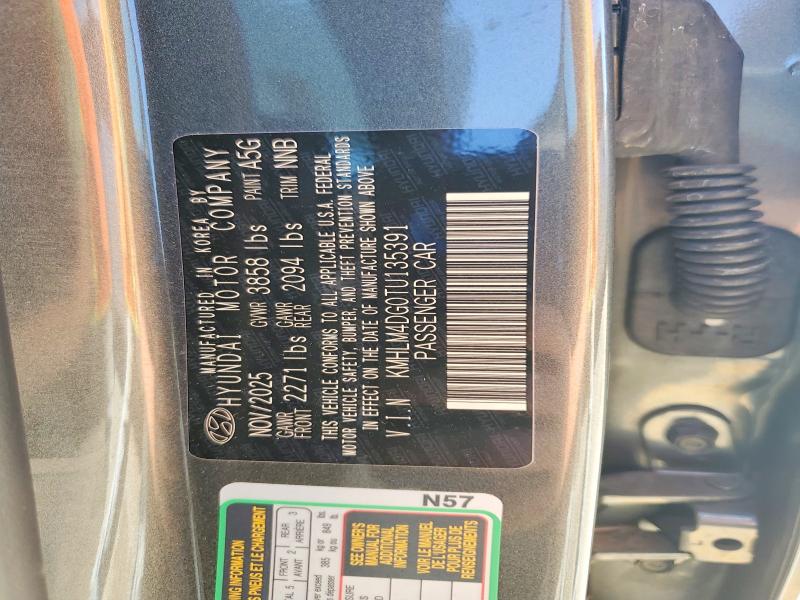 2026 Hyundai Elantra მანქანა იყიდება აუქციონზე, vin: KMHLM4DG0TU135391, აუქციონის ნომერი: 56275986