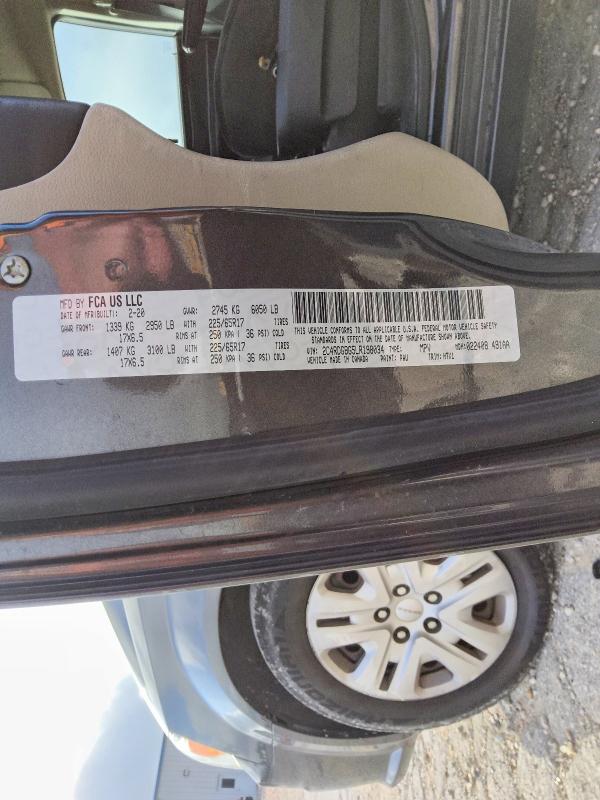 Продажа на аукционе авто 2020 Dodge Grand Caravan, vin: 2C4RDGBG5LR198034, номер лота: 64684666
