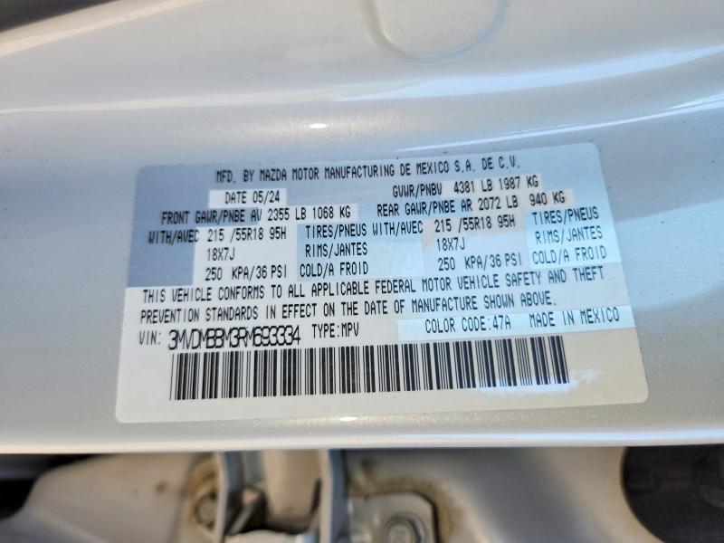 Продажа на аукционе авто 2024 Mazda Cx-30, vin: 3MVDMBBM3RM693334, номер лота: 58266436