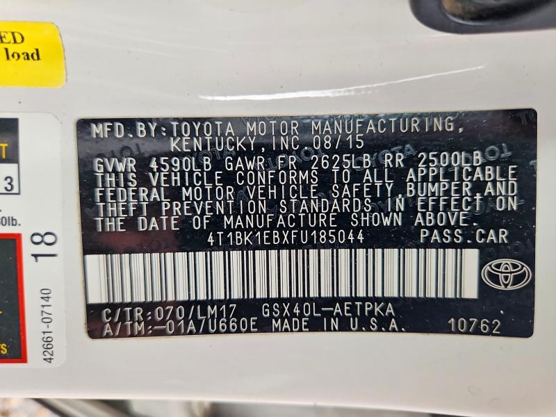 Aukcja sprzedaży 2015 Toyota Avalon, vin: 4T1BK1EBXFU185044, numer aukcji: 57342226