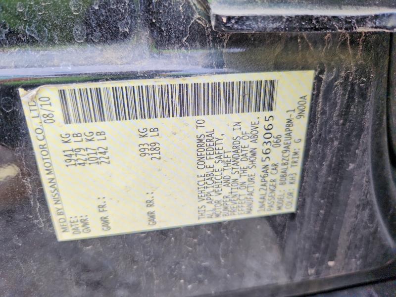 Продажа на аукционе авто 2010 Nissan Altima, vin: 1N4AL2AP6AN563065, номер лота: 58085616