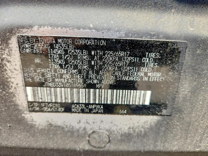 Aukcja sprzedaży 2008 Toyota Rav4, vin: JTMBD33V185189651, numer aukcji: 55464926