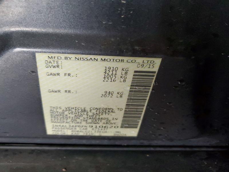 Продажа на аукционе авто 2015 Nissan Altima, vin: 1N4AL3AP6FN910620, номер лота: 54895866