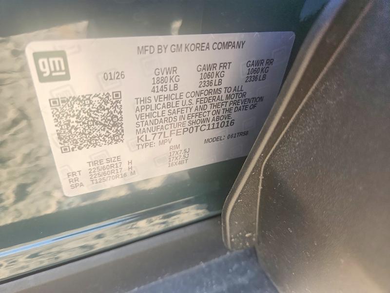 Продажа на аукционе авто 2026 Chevrolet Trax, vin: KL77LFEP0TC111016, номер лота: 55855816
