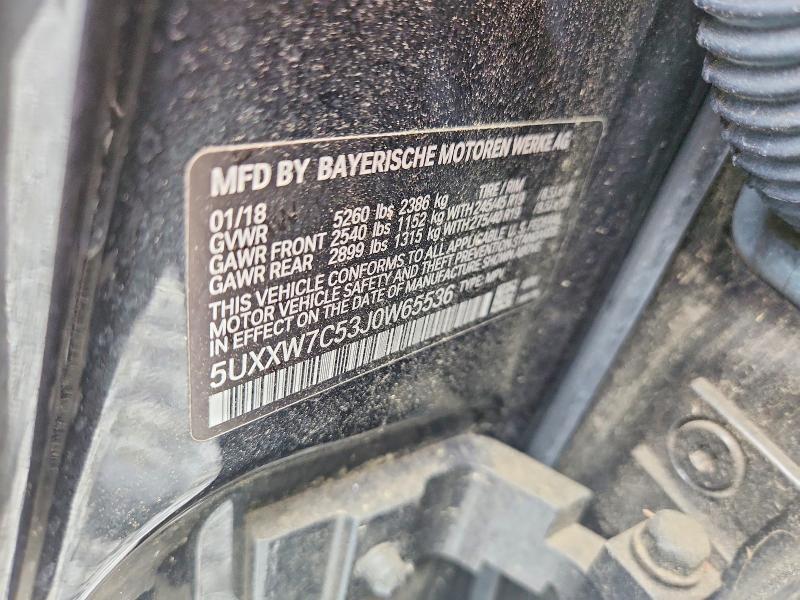 Aukcja sprzedaży 2018 Bmw X4, vin: 5UXXW7C53J0W65536, numer aukcji: 57644076
