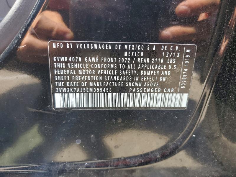Продажа на аукционе авто 2014 Volkswagen Jetta, vin: 3VW2K7AJ5EM399458, номер лота: 57425386