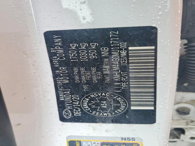 Продажа на аукционе авто 2021 Hyundai Elantra, vin: KMHLM4AG0MU117172, номер лота: 58542676
