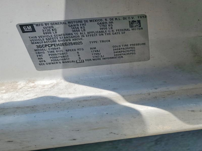 2014 Chevrolet Silverado მანქანა იყიდება აუქციონზე, vin: 3GCPCPEH0EG284925, აუქციონის ნომერი: 58779236