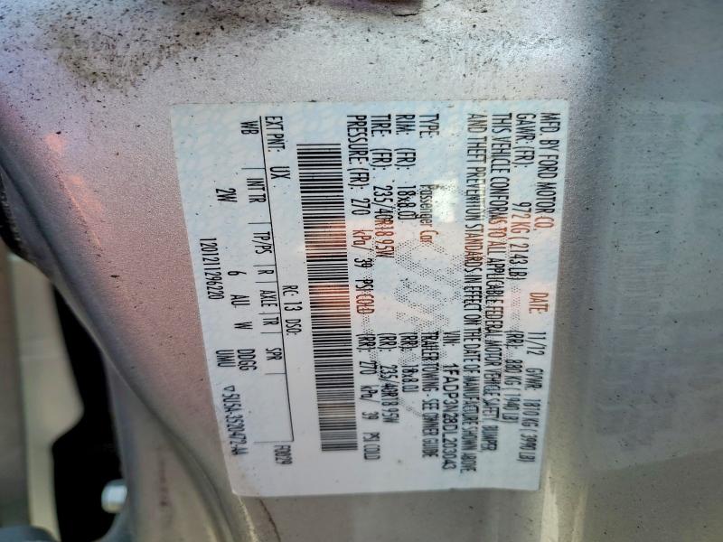 2013 Ford Focus მანქანა იყიდება აუქციონზე, vin: 1FADP3N28DL203043, აუქციონის ნომერი: 58514326