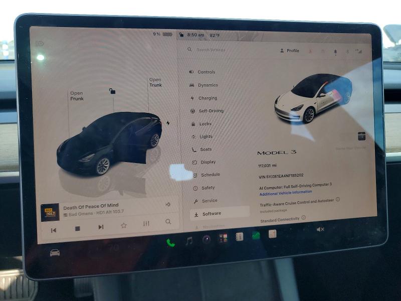 Продаж на аукціоні авто 2022 Tesla Model 3, vin: 5YJ3E1EA4NF185202, номер лоту: 58838156