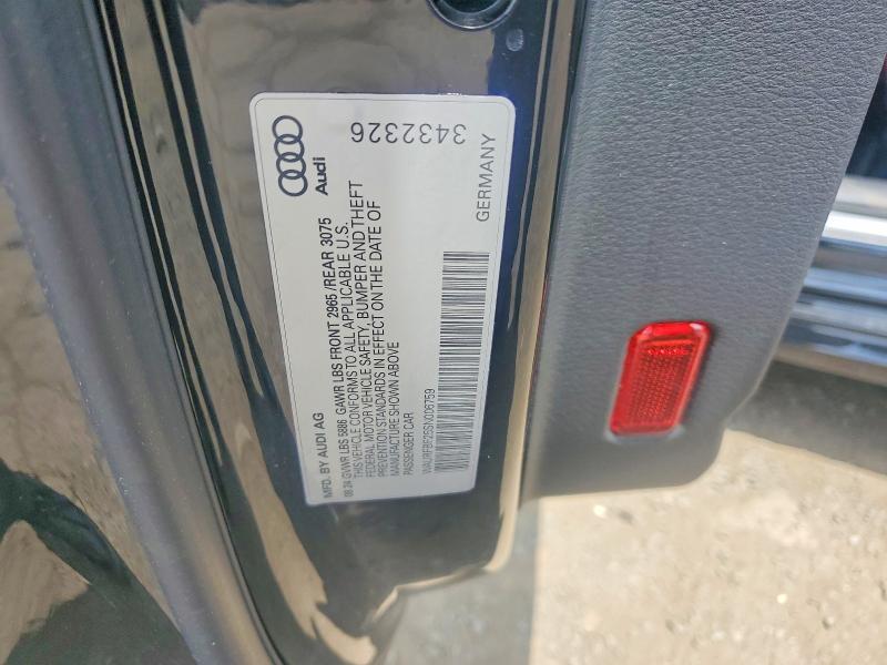 2025 Audi S7 მანქანა იყიდება აუქციონზე, vin: WAURFBF25SN006759, აუქციონის ნომერი: 56664806