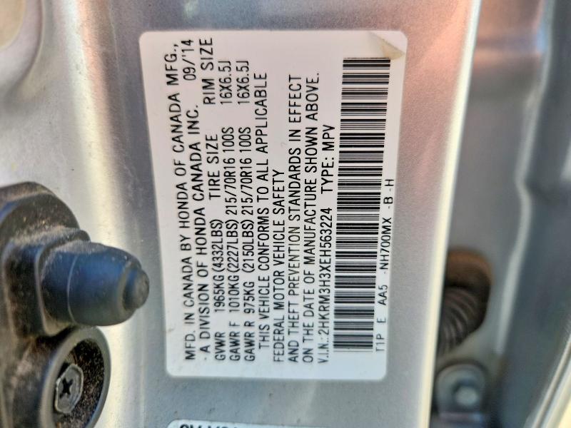 Aukcja sprzedaży 2014 Honda Cr-v, vin: 2HKRM3H3XEH563224, numer aukcji: 56836536