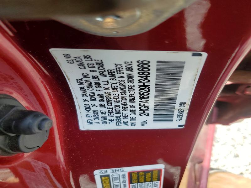 Продаж на аукціоні авто 2009 Honda Civic, vin: 2HGFA16529H348666, номер лоту: 58202626