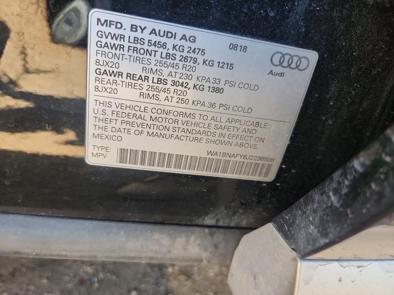 Продажа на аукционе авто 2018 Audi Q5, vin: WA1BNAFY6J2236598, номер лота: 57360766