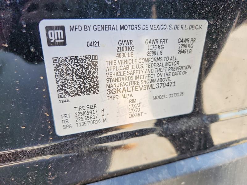 Aukcja sprzedaży 2021 Gmc Terrain, vin: 3GKALTEV3ML370471, numer aukcji: 56352366