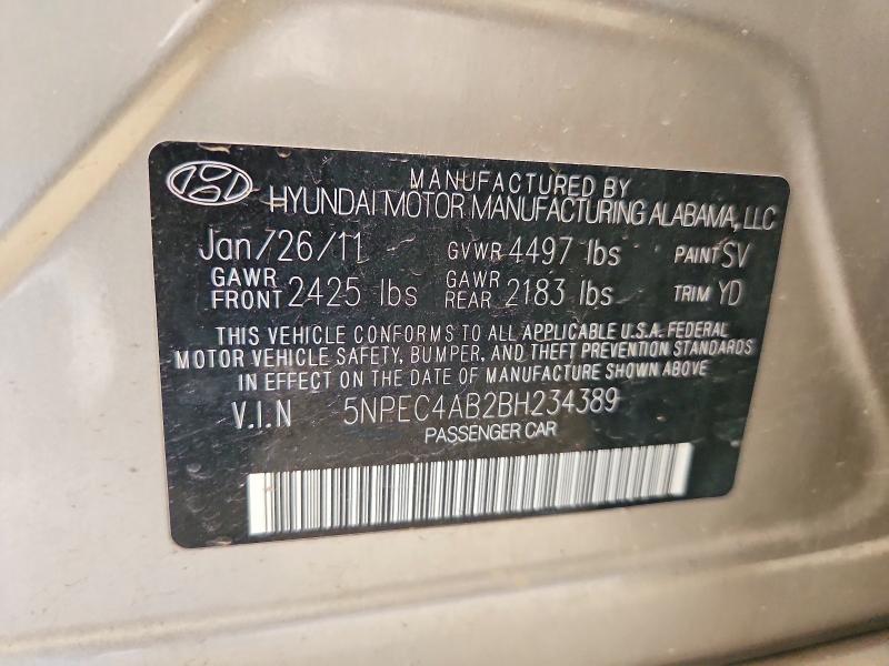 Продажа на аукционе авто 2011 Hyundai Sonata, vin: 5NPEC4AB2BH234389, номер лота: 56612946