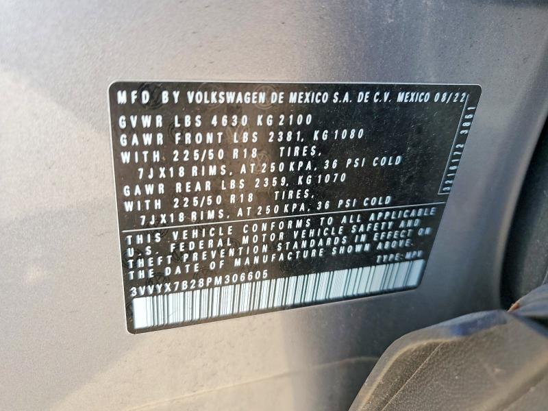 Продажа на аукционе авто 2023 Volkswagen Taos, vin: 3VVYX7B28PM306605, номер лота: 56291986