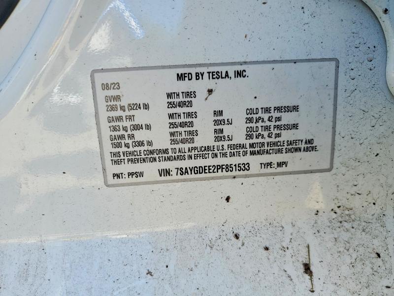 Aukcja sprzedaży 2023 Tesla Model Y, vin: 7SAYGDEE2PF851533, numer aukcji: 55862636