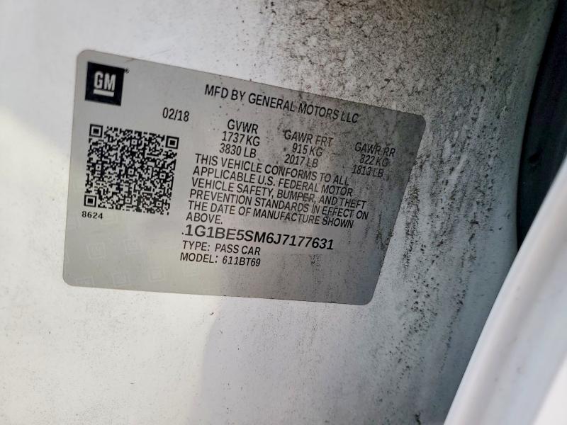 Продажа на аукционе авто 2018 Chevrolet Cruze, vin: 1G1BE5SM6J7177631, номер лота: 58092766