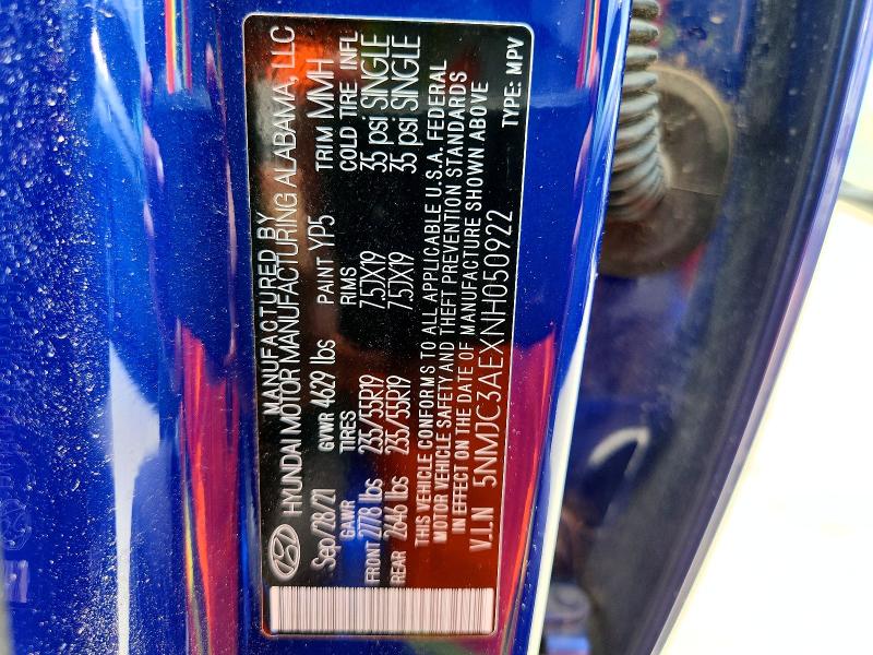 Продажа на аукционе авто 2022 Hyundai Tucson, vin: 5NMJC3AEXNH050922, номер лота: 57001166