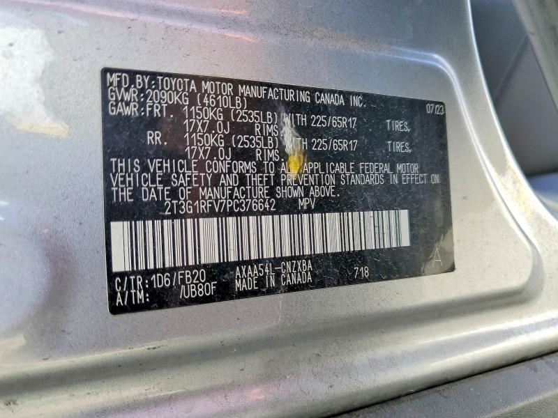 Продажа на аукционе авто 2023 Toyota Rav4, vin: 2T3G1RFV7PC376642, номер лота: 55990946