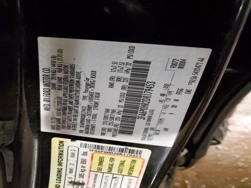 57694476 :رقم المزاد ، 3FA6P0HR2DR179453 vin ، 2013 Ford Fusion مزاد بيع