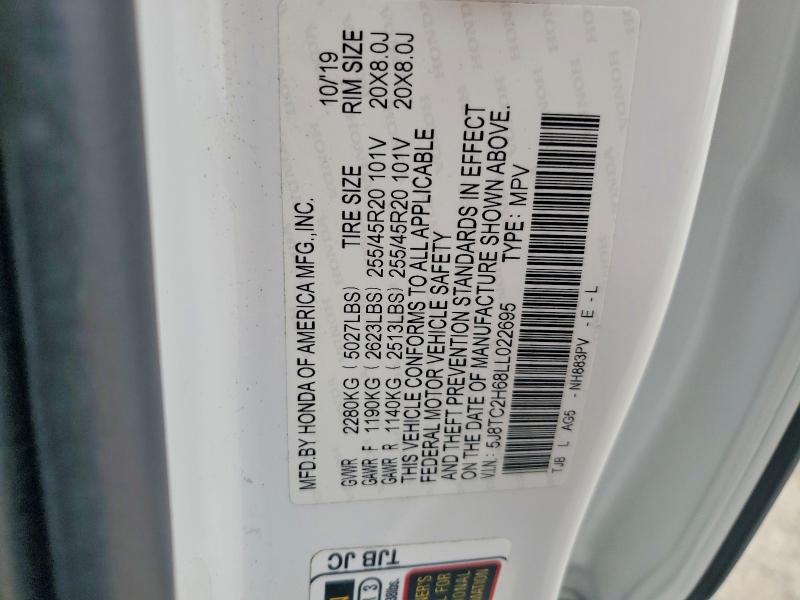 Продаж на аукціоні авто 2020 Acura Rdx, vin: 5J8TC2H68LL022695, номер лоту: 55444496