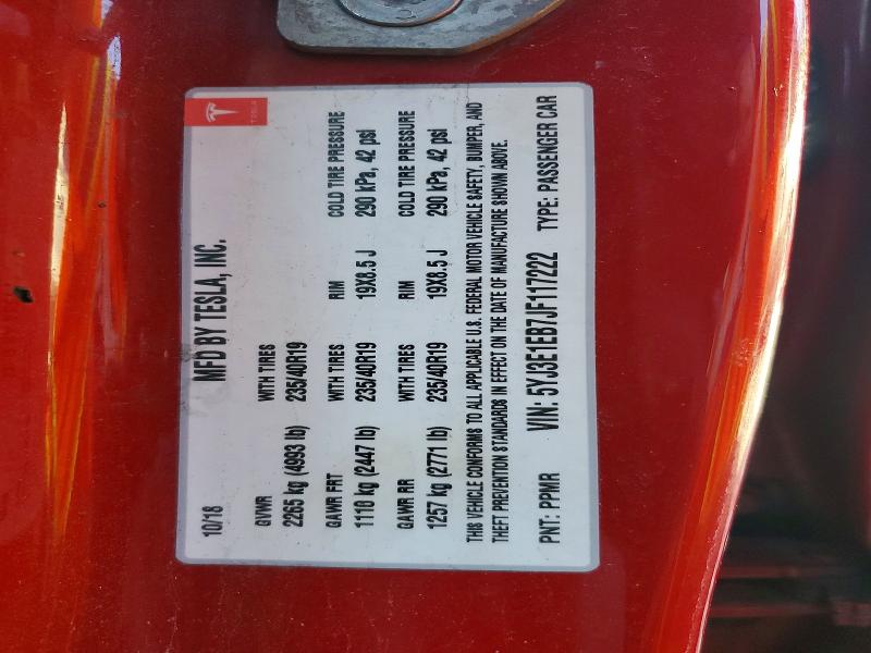 Продаж на аукціоні авто 2018 Tesla Model 3, vin: 5YJ3E1EB7JF117222, номер лоту: 55420336