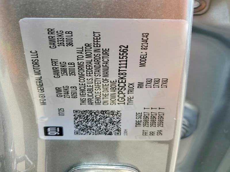 Продажа на аукционе авто 2026 Chevrolet Colorado, vin: 1GCPSCEK8T1115562, номер лота: 56700446
