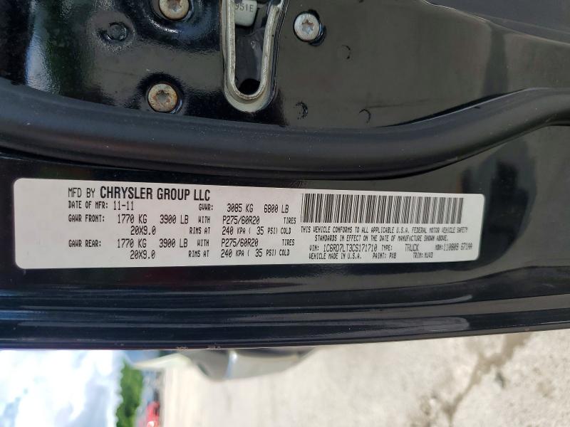 Продаж на аукціоні авто 2012 Dodge Ram 1500, vin: 1C6RD7LT3CS171710, номер лоту: 57946316