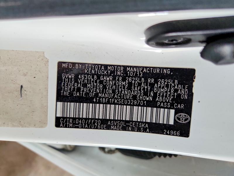 56707506 :رقم المزاد ، 4T1BF1FK5EU329701 vin ، 2014 Toyota Camry مزاد بيع