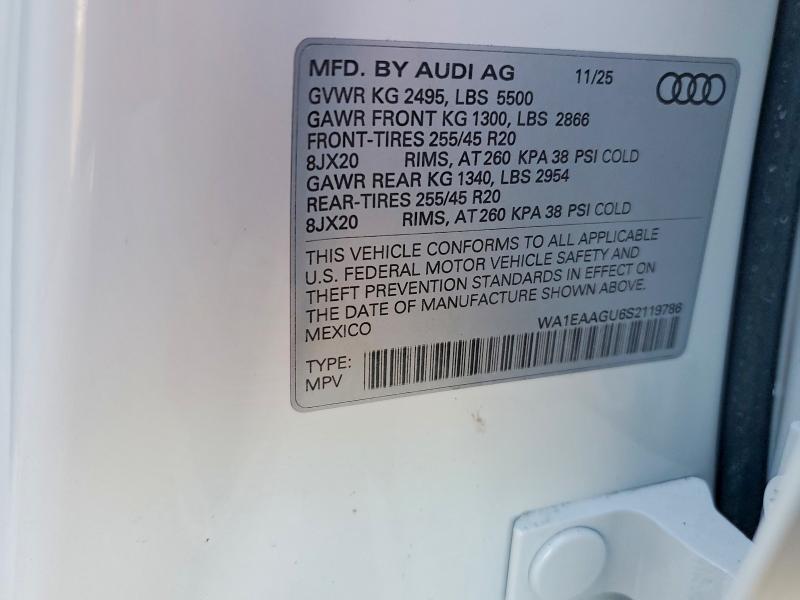 Aukcja sprzedaży 2025 Audi Q5, vin: WA1EAAGU6S2119786, numer aukcji: 58876006
