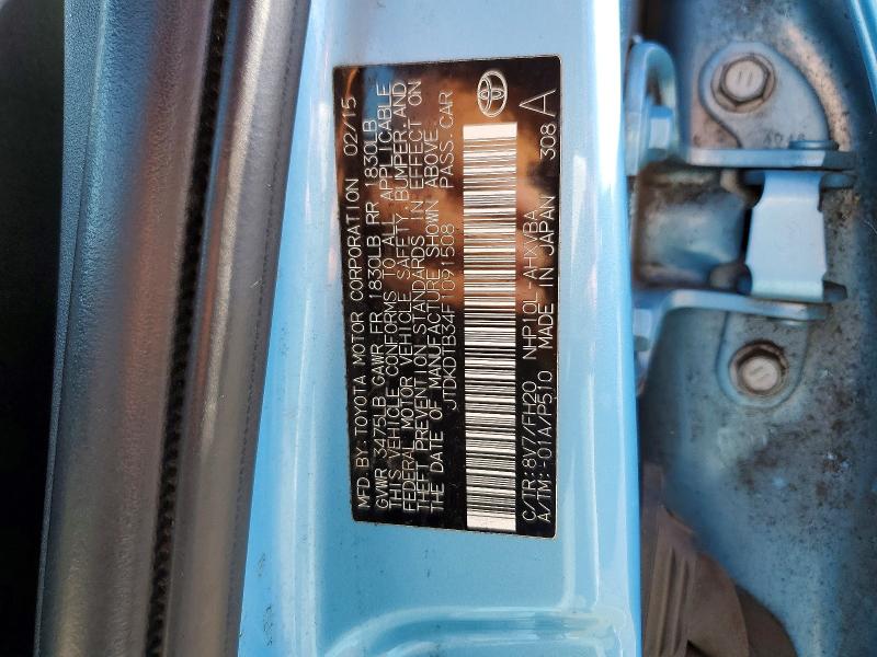 2015 Toyota Prius C მანქანა იყიდება აუქციონზე, vin: JTDKDTB34F1091508, აუქციონის ნომერი: 54911396