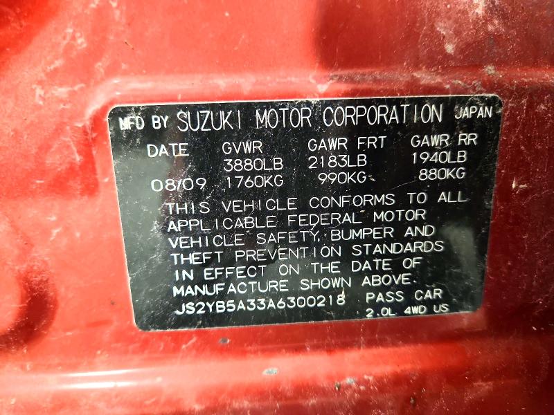 Продажа на аукционе авто 2010 Suzuki Sx4, vin: JS2YB5A33A6300218, номер лота: 58200586