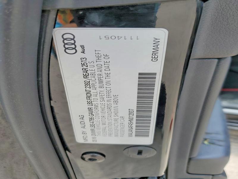 85450765 :رقم المزاد ، WAUANAF45HN012937 vin ، 2017 Audi A4 مزاد بيع