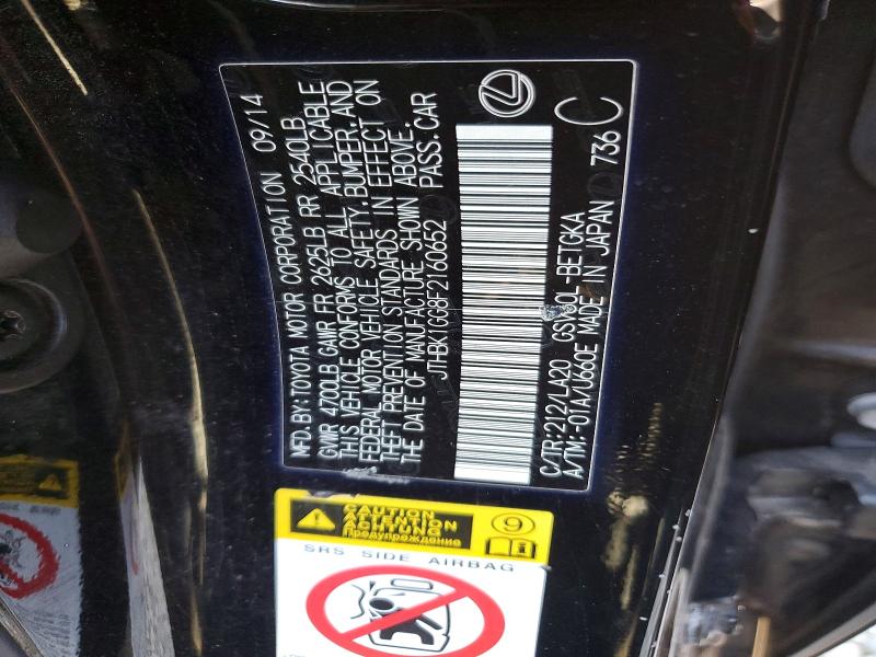 Продажа на аукционе авто 2015 Lexus Es, vin: JTHBK1GG8F2160652, номер лота: 56994326