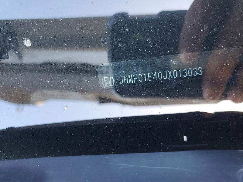 Aukcja sprzedaży 2018 Honda Civic, vin: JHMFC1F40JX013033, numer aukcji: 57008626
