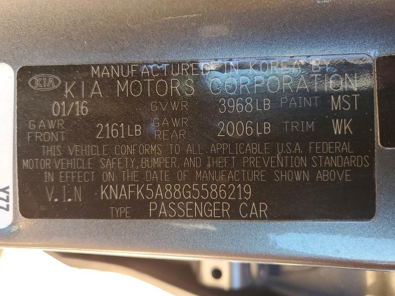 Продаж на аукціоні авто 2016 Kia Forte, vin: KNAFK5A88G5586219, номер лоту: 56966016