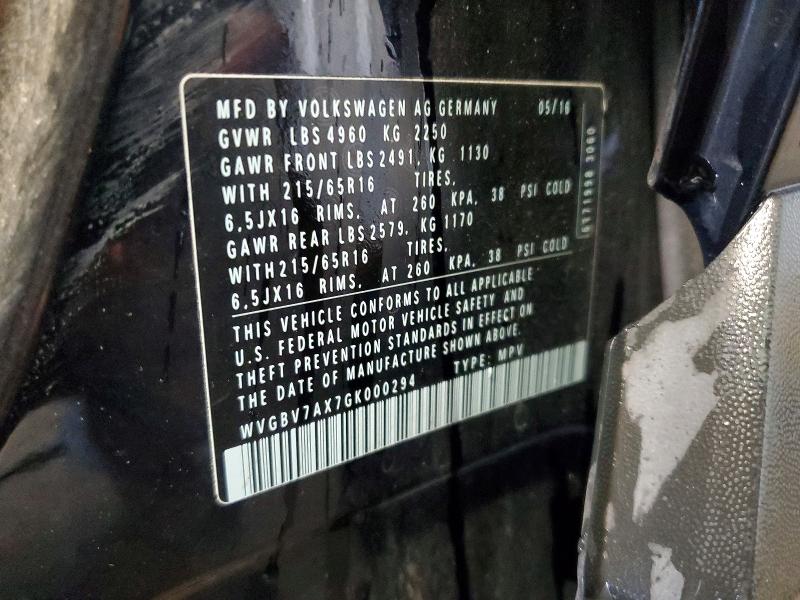 Aukcja sprzedaży 2016 Volkswagen Tiguan, vin: WVGBV7AX7GK000294, numer aukcji: 57086186
