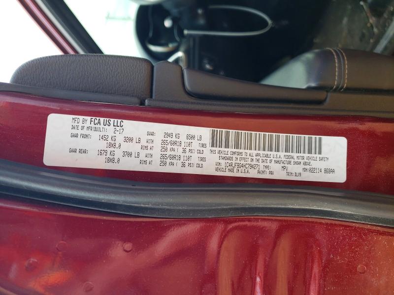 Продажа на аукционе авто 2017 Jeep Grand Cherokee, vin: 1C4RJFBG4HC794271, номер лота: 55746676